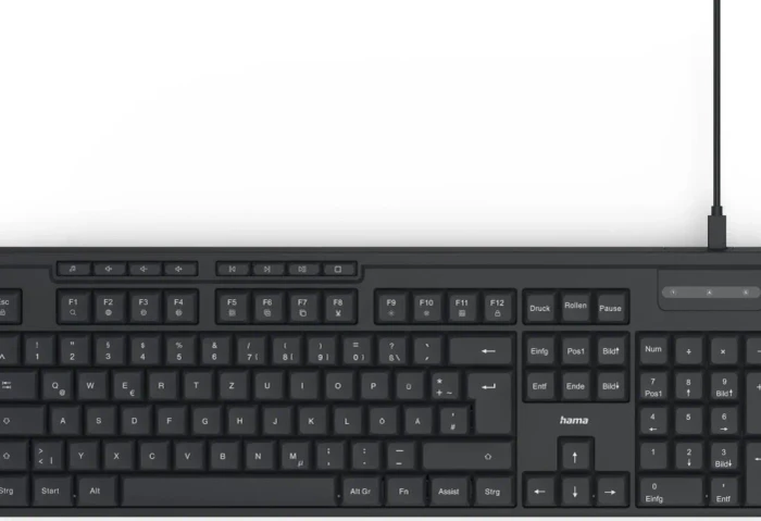 Hama CK-200 USB-Tastatur, schwarz, USB, DE