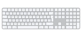 Apple Magic Keyboard mit Touch ID und Ziffernblock für Mac mit Apple Chip, weiß/silber, USB/Bluetooth, IT