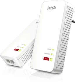 FRITZ! FRITZ!Powerline 1240 AX WLAN Set, Powerline/WLAN-Access Point und Powerline-Adapter Set, 2er-Bundle