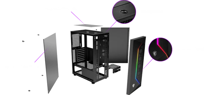 MSI MAG Vampiric 100L, ohne Lüfter, Glasfenster