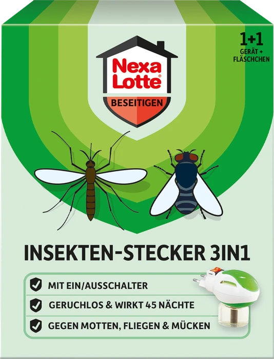 Nexa Lotte Insekten-Stecker 3in1 Insektenschutzgerät