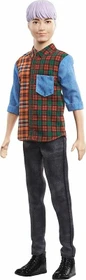 Mattel Barbie - Fashionistas Ken mit Karohemd lila Haare Slim