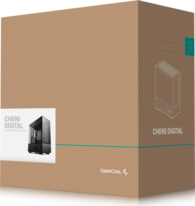 DeepCool CH690 Digital, schwarz, Glasfenster