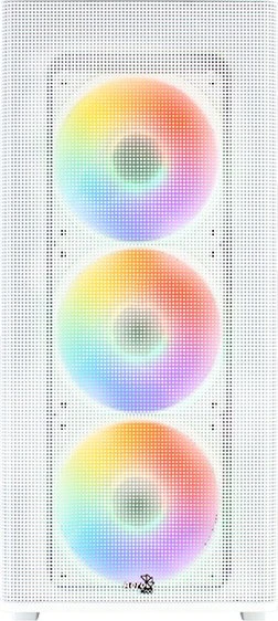 AeroCool Designer [V2] White, weiß, Glasfenster