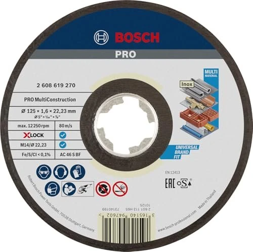 Bosch Professional X-LOCK MultiConstruction Trennscheibe, 125x1.6x22.23mm, 1 Stück