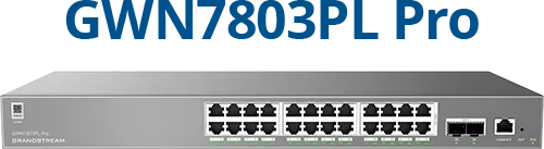 Grandstream GWN7800 Pro Series Rackmount Gigabit Managed Switch, 24x RJ-45, 2x SFP+, 250W PoE+