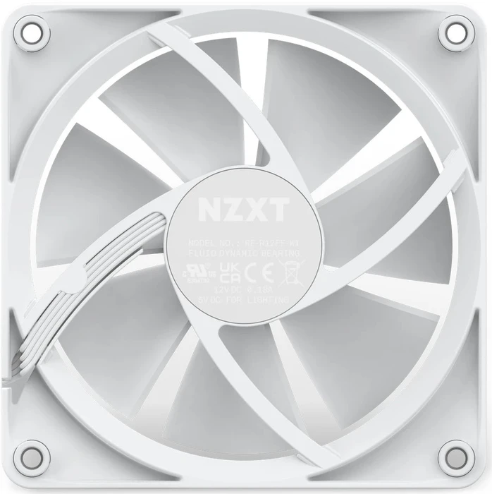 NZXT F Series F120 RGB, Matte White, weiß, 120mm