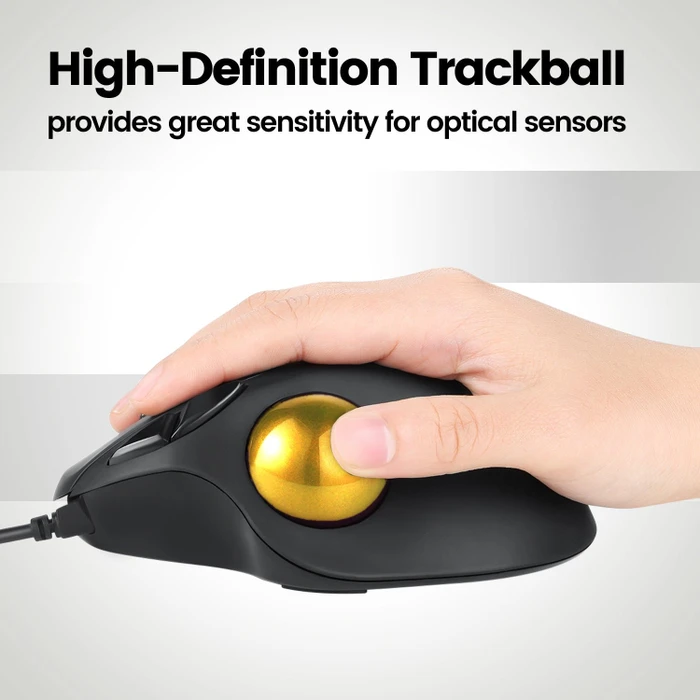 Perixx PERIPRO-303GGO 34mm für Perimice und Logitech M570, Ersatz-Trackball, gold