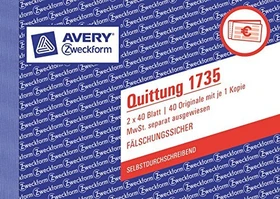 Avery-Zweckform Quittung, A5 quer, 80 Blatt, 10er-Pack