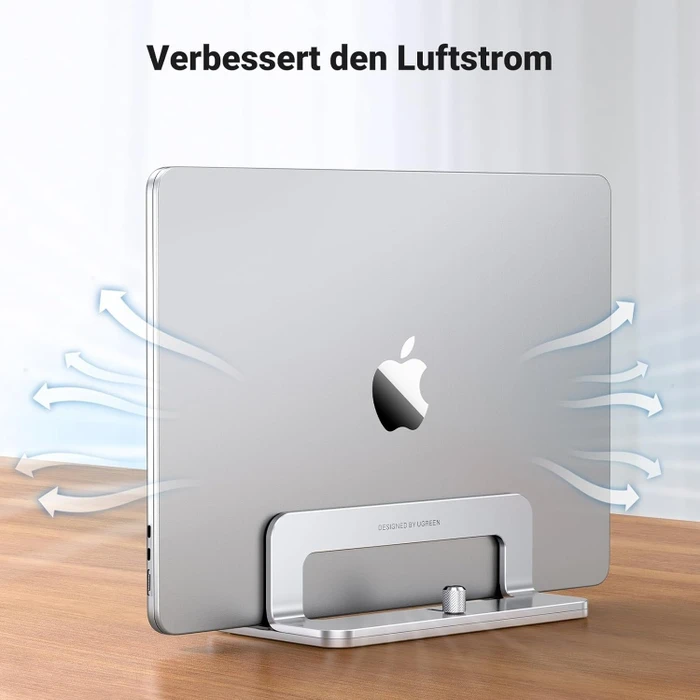 Ugreen Vertikaler Laptopständer, silber, verstellbar