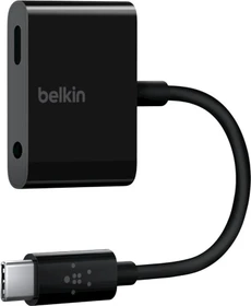 Belkin 3.5mm-Klinke Audio + USB-C Charge RockStar Adapter 0.15m schwarz