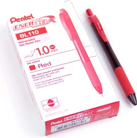 Pentel EnerGel X BL110 1.0mm/0.5mm Gelroller rot/transparent, 12er-Pack