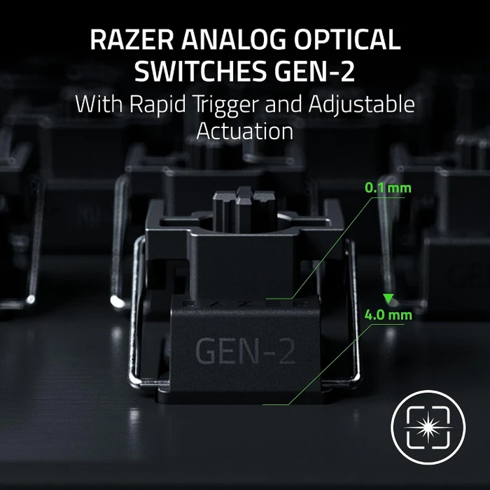 Razer Huntsman V3 Pro Mini 8KHz, schwarz, LEDs RGB, Razer Analog Optical Switch Gen-2, USB, US