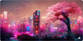 Sharkoon Skiller SGP40 D4, Mouse Mat, 1000x500mm, Cyberpunk City