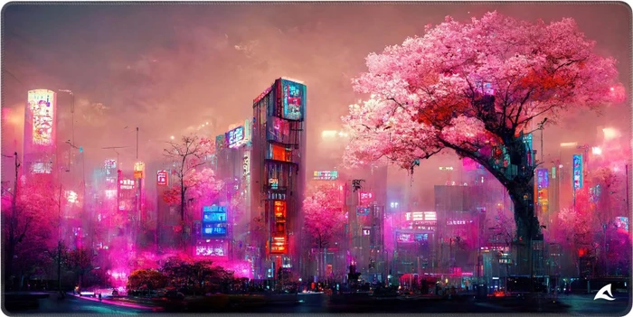 Sharkoon Skiller SGP40 D4, Mouse Mat, 1000x500mm, Cyberpunk City
