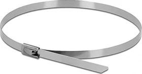 DeLOCK Edelstahl Kabelbinder, 4.6mm, 200mm, edelstahl, 20 Stück