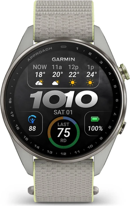 Garmin Approach S72 47mm silver-citron titanium/fog grey-citron