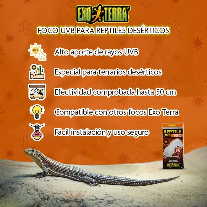 Exo Terra Reptile UVB150 Desert Kompakt, E27, 25W
