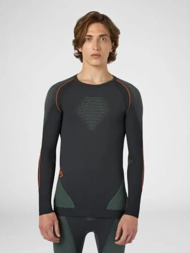UYN Evolutyon Funktionsshirt langarm charcoal/green/orange shiny (Herren)