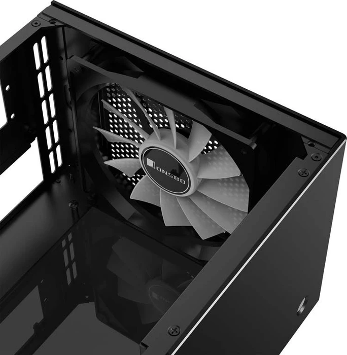 Jonsbo T8, schwarz, Glasfenster, Mini-ITX