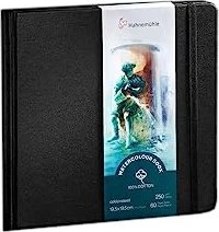 Hahnemühle Watercolour Book 100% Cotton Zeichenpapier, 195x195mm, Hardcover, 30 Blatt