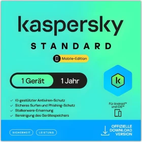 Kaspersky Lab Standard Mobile Edition, 1 User, 1 Jahr, ESD (multilingual) (Multi-Device) (KL1048GDAFS)