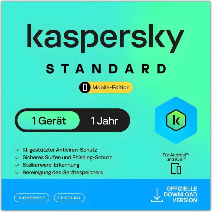 Kaspersky Lab Standard Mobile Edition, 1 User, 1 Jahr, ESD (multilingual) (Multi-Device)