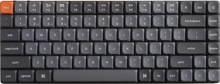 Keychron K3 Max, grau, LEDs RGB, Gateron LOW PROFILE 2.0 RED, USB/Bluetooth, US