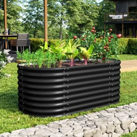 Vitavia Terra 630 Basic Hochbeet oval 162x82cm schwarz