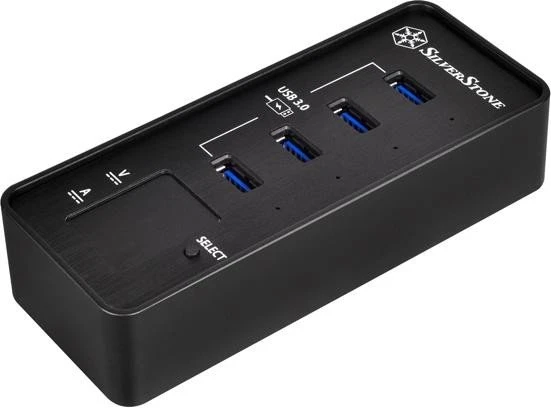 SilverStone EP03B USB-Hub, 4x USB-A 3.0, USB-B 3.0 [Buchse]