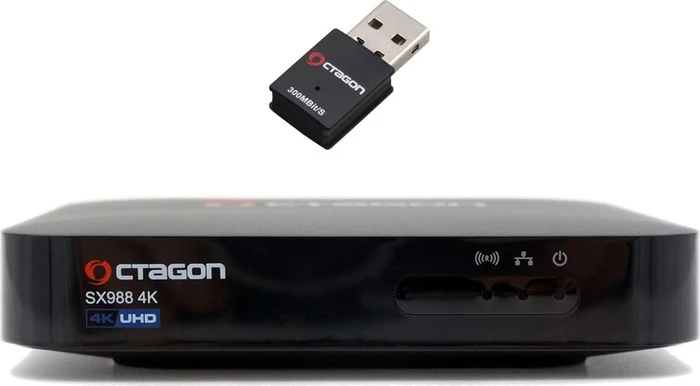 Octagon SX988 4K UHD mit 300MBit/s WLAN-Stick