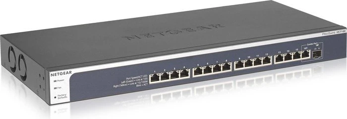 Netgear ProSAFE Plus XS700 Rackmount 10G Smart Switch, 15x RJ-45, 1x RJ-45/SFP+