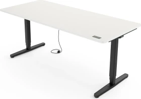 Yaasa Desk Pro elektrisch höhenverstellbarer Sitz-Steh-Schreibtisch 200x80cm weiß/schwarz