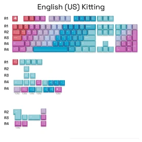 Glorious GPBT Gradient V2 Keycaps, Kunststoff (PBT), Daydream, mehrfarbig, 135 Tasten, ANSI-US