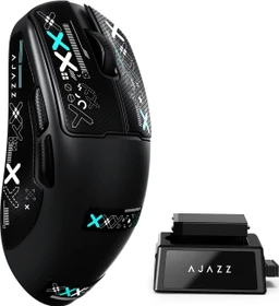 Ajazz AJ159 V2 MC Wireless Gaming Mouse mit Akku-Ladestation, inkl. Grip Tape, schwarz, USB/Bluetooth