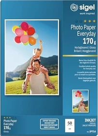 Sigel Photo Paper Everyday Inkjetpapier hochglänzend weiß, A4, 170g/m², 50 Blatt