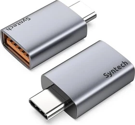Syntech USB-Adapter, USB 3.1, 10Gb/s, USB-A 3.1 [Buchse] auf USB-C 3.1 [Stecker], Gray, 2er-Pack