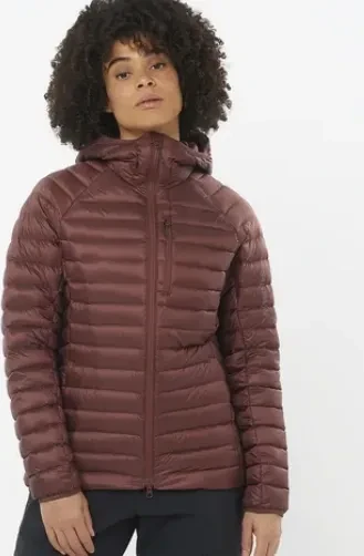 Salomon Elixir Micro Down Hooded Funktionsjacke rum raisin (Damen)