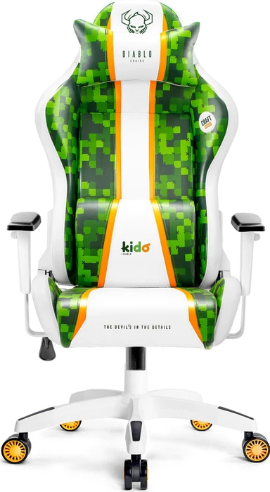 Diablo Chairs X-One 2.0 Kido Kinder-Gamingstuhl, Craft Edition, grün/weiß