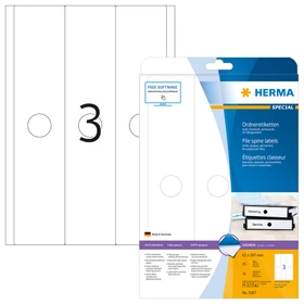 Herma Ordneretiketten, 63x297mm, weiß, 25 Blatt (75 Etiketten)
