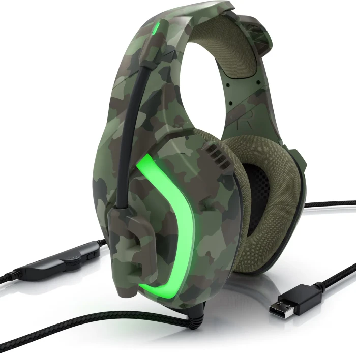 CSL-Computer GHS-103 7.1 USB Gaming Headset grün camouflage