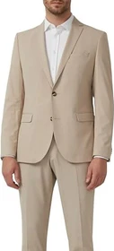 s.Oliver Anzugsakko mit feiner Webstruktur Blazer helles beige (Herren)