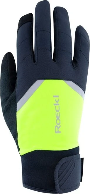 Roeckl Rienz GTX Fahrradhandschuhe dress black/fluo yellow