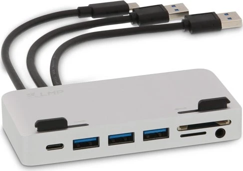 LMP USB-C Attach Dock Pro, Space Gray, 1x USB-C 3.0 [Stecker], 2x USB-A 3.0 [Stecker]