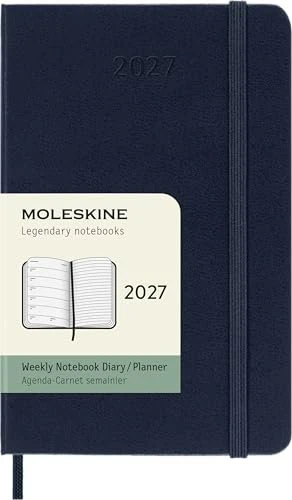 Moleskine Wochen-Notizkalender 1 Woche/1 Seite 2027, A6, Hardcover, blau