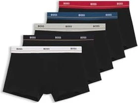 Boss Stretch Cotton Logo Waistband 5er Boxer Briefs schwarz (Herren)