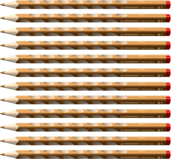 STABILO EASYcolors Buntstift ocker dunkel, Rechtshänder, 12er-Pack