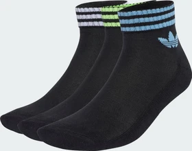 adidas 3-Streifen Ankle Socken black/ash blue/signal green, 3 Paare