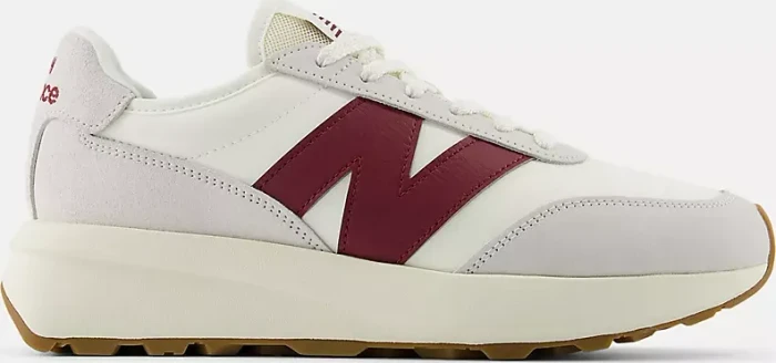 New Balance 370 sea salt/classic crimson