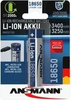 Ansmann Li-Ion 18650 3400mAh mit Micro-USB